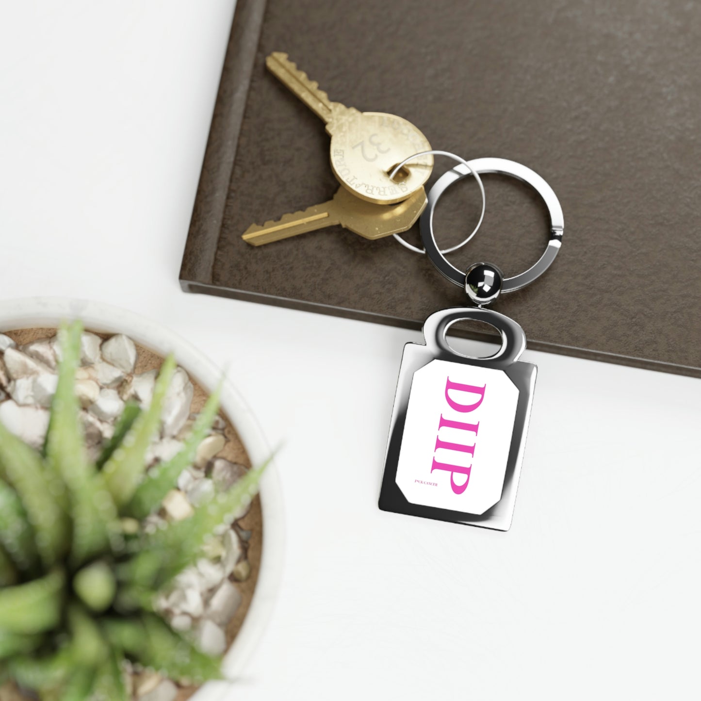 F CANCER DIIP KEYCHAIN