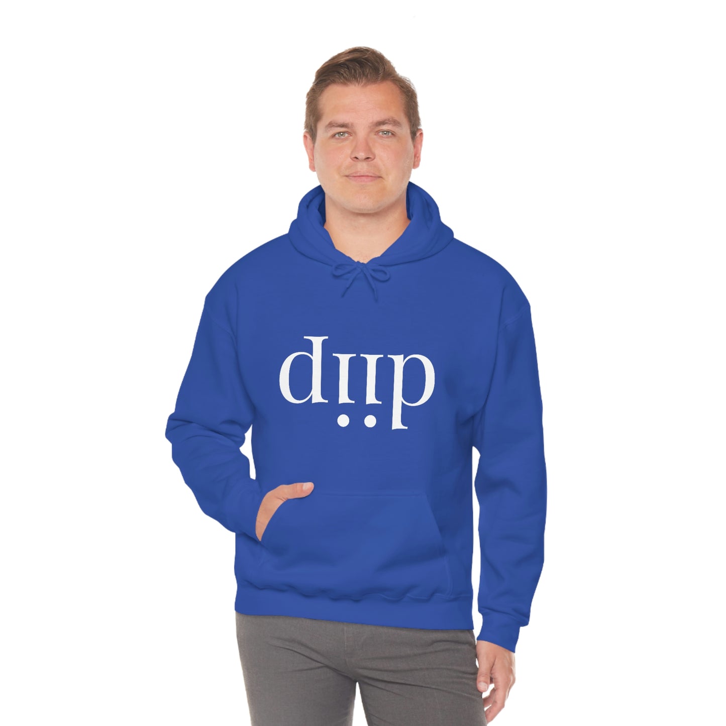 DIIP ART (white font ) Unisex Heavy Blend™ Hooded Sweatshirt