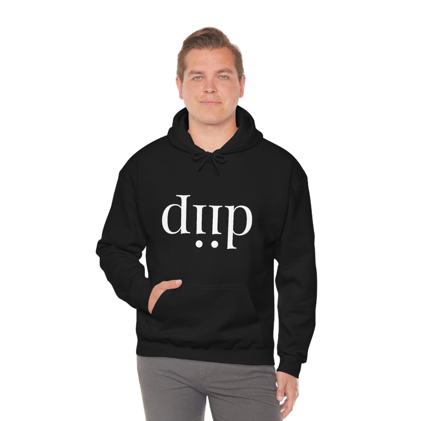 DIIP ART (white font ) Unisex Heavy Blend™ Hooded Sweatshirt