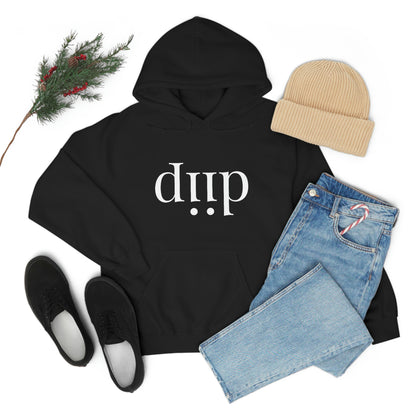 DIIP ART (white font ) Unisex Heavy Blend™ Hooded Sweatshirt