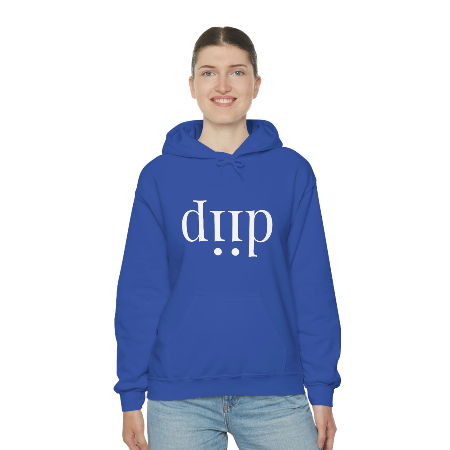 DIIP ART (white font ) Unisex Heavy Blend™ Hooded Sweatshirt