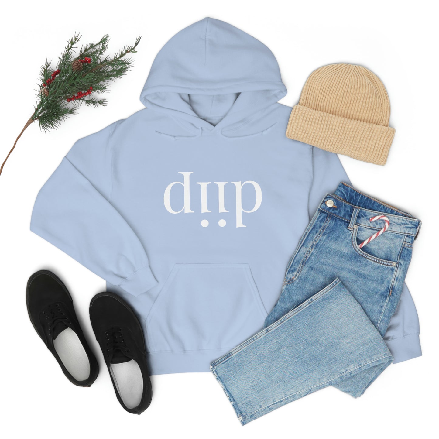 DIIP ART (white font ) Unisex Heavy Blend™ Hooded Sweatshirt