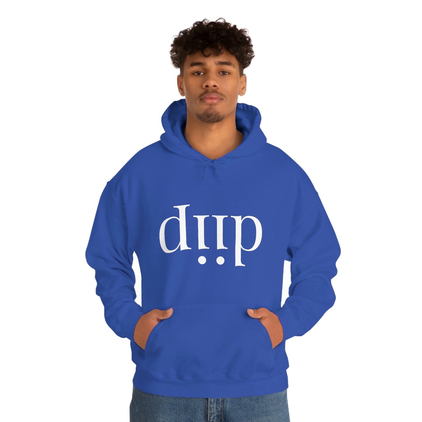 DIIP ART (white font ) Unisex Heavy Blend™ Hooded Sweatshirt